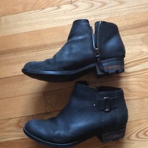Sorel booties worn